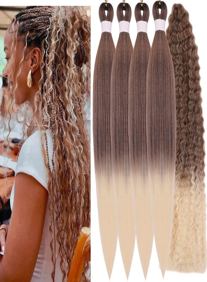 Leticia Brown Blonde Boho Braiding Hair Pre stretched for Boho Braids Pre stretched Boho Braiding Hair - Image 1